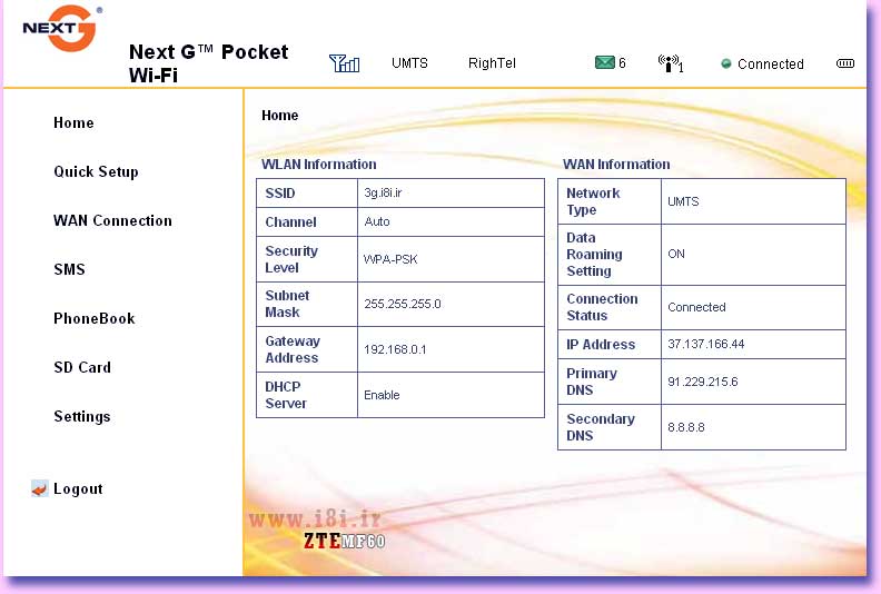 ZTE MF60-3G Global Mobile Hotspot-User Manual-Pocket WiFi 3G Router -